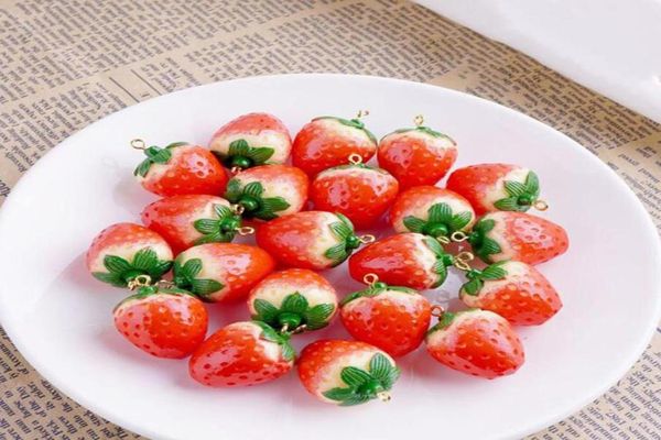 

charms 10pcspack 3d mushroomstrawberry fruit resin pendant earring diy fashion jewelry accessories5978589, Bronze;silver