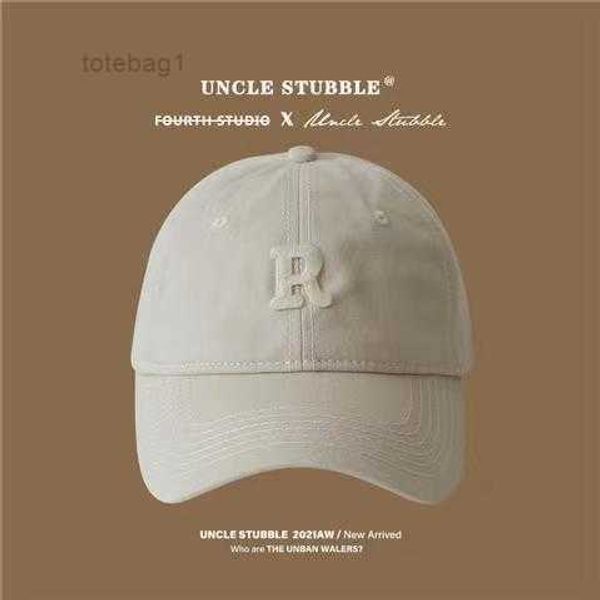 

baseball letter r hat korean fashion soft embroidered cotton cap simple versatile casual duck tongue 3 cj77, Blue;gray