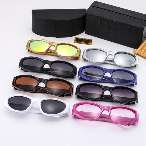 

luxury sunglasses lens designer womens mens goggle beach sun glasses for women mens eyeglasses frame vintage metal sun glasses with box 03qs, White;black