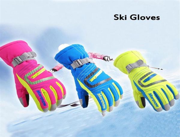 

men women kids ski gloves winter warm snowboarding snow mittens waterproof windproof skiing breathable s m l xl282l9817461