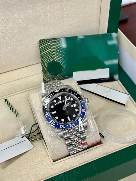 

new watch strap luxury wristwatch 41mm high-quality ii 126710 'batman' w/ box & papers + receipt movement automatic mens bracelet, Slivery;brown