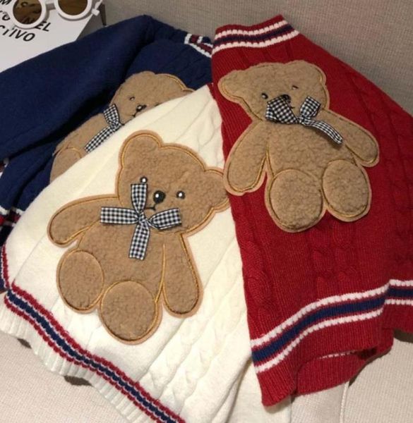 

kids sweaters pullover girl boy girls clothing classic bear sweatshirt baby clothes bow shirts sweater hoodies clothing c3325638, Blue