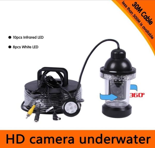 

30meters depth 360 degree rotative underwater camera with 18pcs of white or ir led for fish finder diving camera application3411919