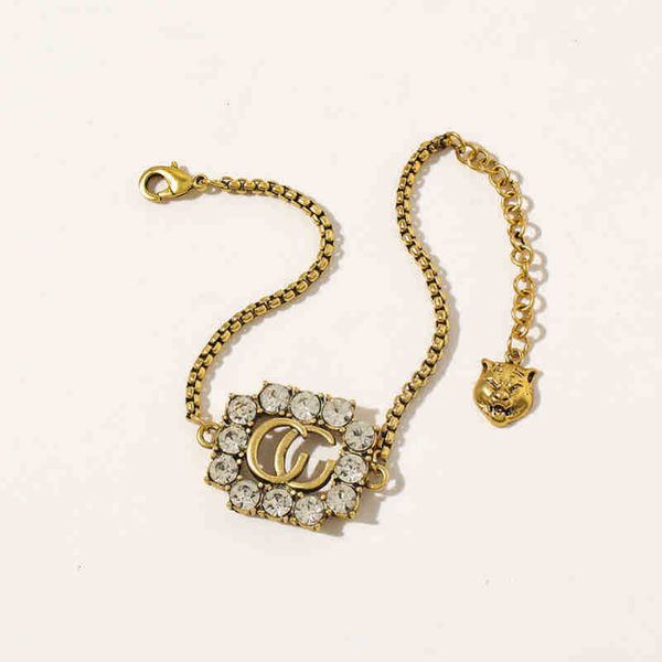 

designer jewelry bracelet necklace ring french popular ancient family same alloy diamond inlaid bracelet hand, Black