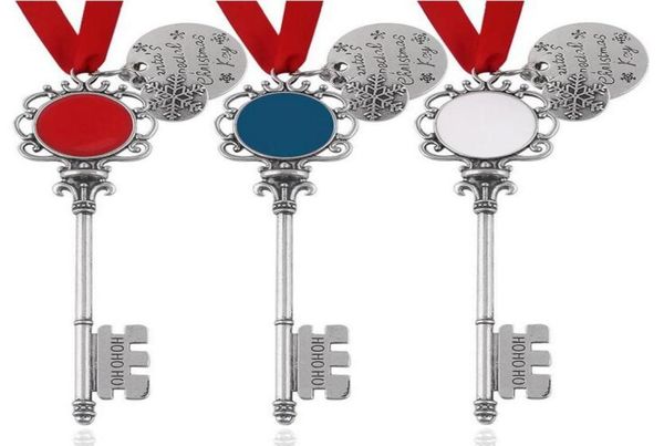 

new magic santa claus key necklace christmas ornaments decorations christmas gifts xmas factory dhl 5672143, Silver