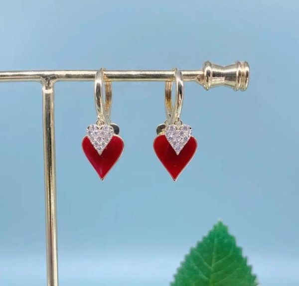 

queen of spades earrings tik tok diamond love charm korean temperament simple fashion earrings9781789, Golden