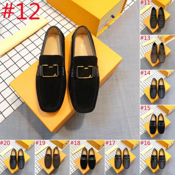 

40model new arrival big size 38-46 luxurious moccasins leather men shoes fashion casual slip on formal business wedding designer dress shoes, Black