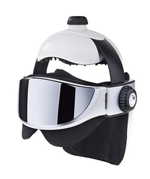 

relax acupuncture points electric 2 in 1 head eye massager health care adjustable size relaxation massage helmet brain massage2926582