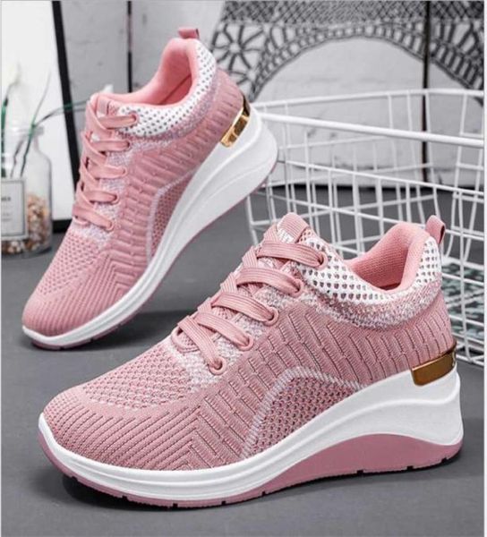 

women039s knitting roller shoes flats lace up slip on ladies breathable sneakers platform casual comfortable female running sho9772294