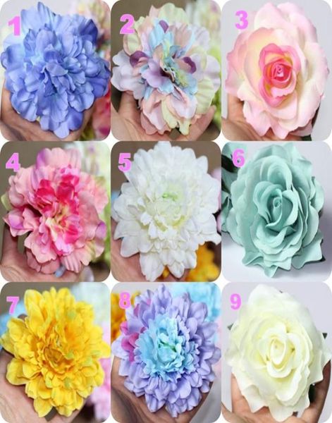 

10 cm artificial flowers wedding supplies decorations hand made single flower colorful petals 1186519