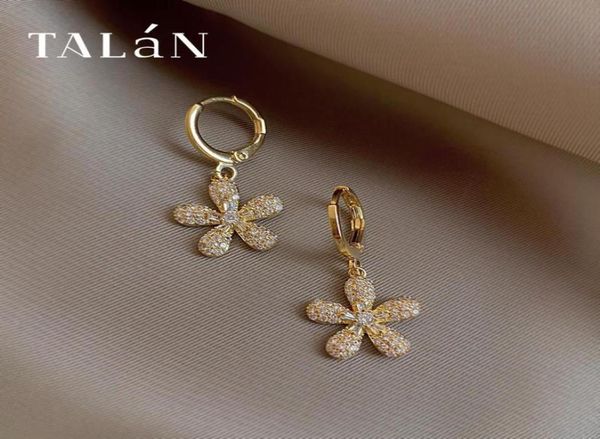 

fashion crystal zirconia drop earring for women korean flower design unusual elegant dangle party wedding jewelry gift chandelie4600288, Silver