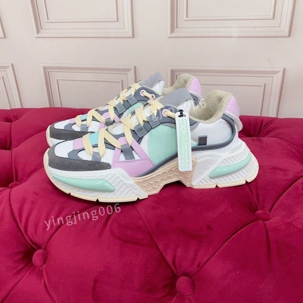 

2023men designer sneaker casual shoes leather sneakers embroidered stripes white shoes flat platform walking sports trainers, Black