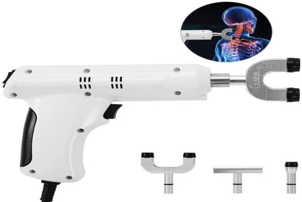 

massage gun 650n chiropractic adjusting instrument impulse spine adjuster 4 heads electric correction physicotherapy massager9001203