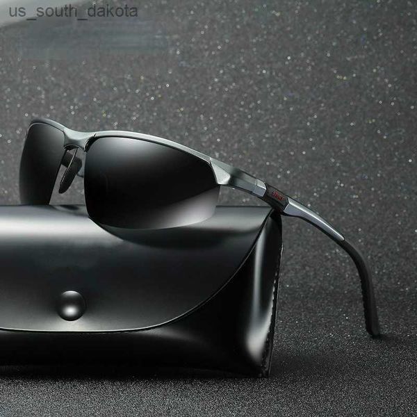 

sunglasses mens polarized sunglasses aluminum magnesium frame sun glasses uv400 sport driving sunglasses men l230523, White;black