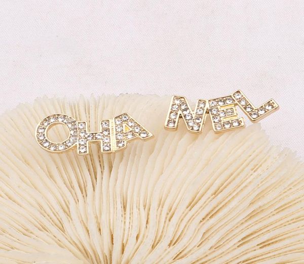 

2023 simple 18k gold plated 925 silver luxury brand designers letters stud geometric famous women round crystal rhinestone pearl e2312824, Golden;silver