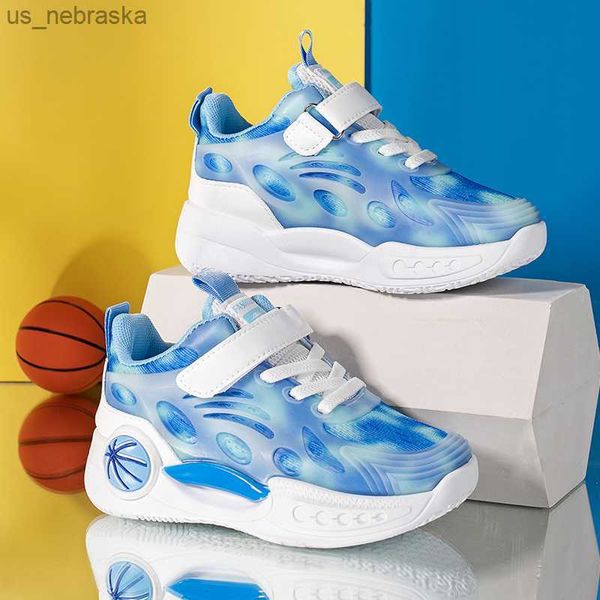 

new boys brand basketball shoes for kids sneakers thick sole nonslip children sports shoes child boy basket trainer shoes l230518, Black