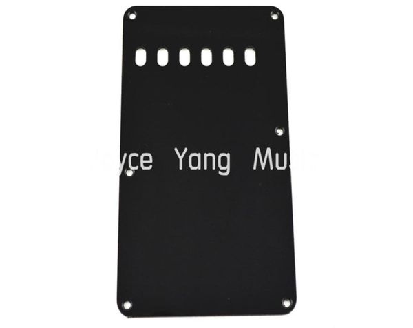 

black white 1 ply electric guitar back plate tremolo cover 6hole for fender strat style electric guitar pickguard 2689622