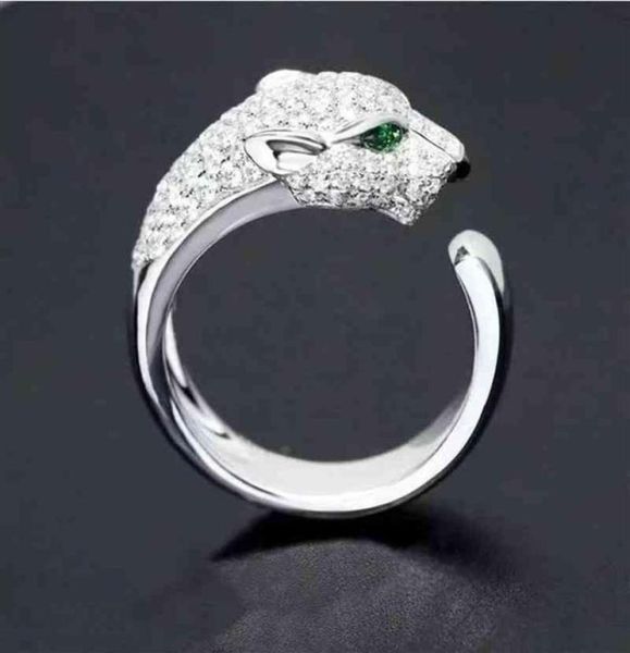 

fan bingbing tiktok can adjust the panther ring ring and diamond hand with a fashionable personality 188t6247465, Silver