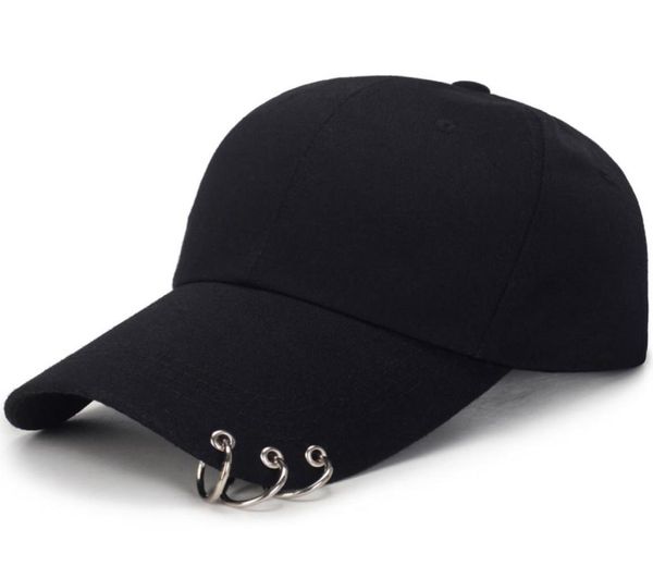 

ht1737 spring summer men women cap solid plain black pink white snapback cap baseball hats with rings adjustable baseball caps3105932, Blue;gray