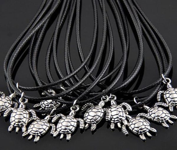 

cool 50pcslot men women039s vintage silver alloy sea turtles pendants surfer necklaces charms jewelry gifts hj039919608