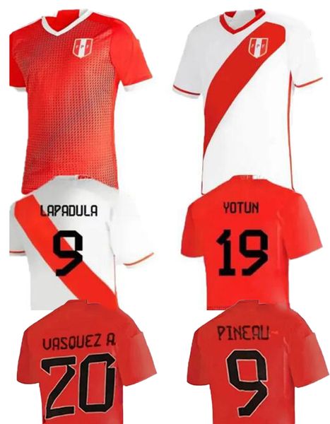 

peru 22-23 customized home thai quality soccer jerseys yakuda local online store football wear pineau 9 cuevas 10 aquino 23 cartagena 14 abr, Black;yellow