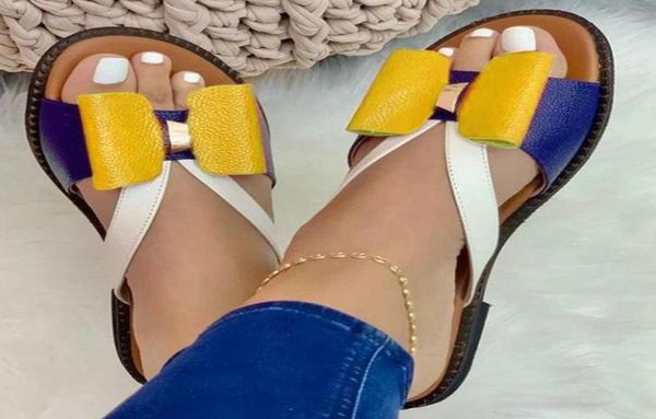 

summer women slippers cute butterflyknot casual sandals lady slides flats plus size women shoes for women 2021 chaussure femme k78878706, Black
