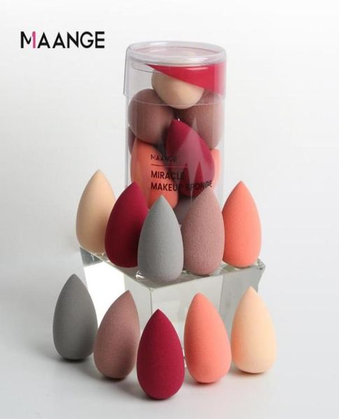 

10 pcsbox cosmetic puff set powder puff beauty makeup face foundation sponge powder make up soft water sponge6220436
