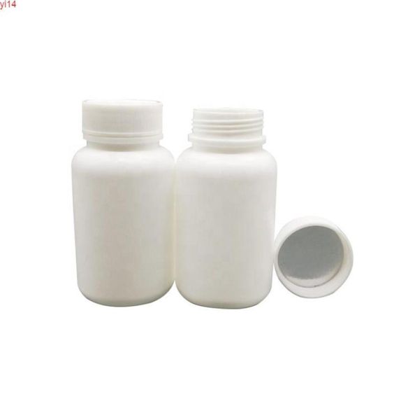 

50pcs 100ml 100cc empty white solid capsules container powder pill bottle with screw cap for pill packaginggood qualtity8769076