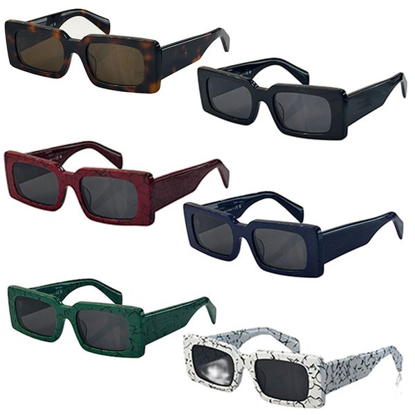 

mens womens sunglasses opr07s daily casual all-match square black frame outdoor travel vacation anti-uv400 designer occhiali da sole with bo, White;black