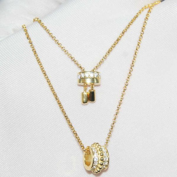 

jewelry s925 sterling silver necklace for women with crystal diamond rivet single loop collar chain fashion jewelry personality anti allergy, Black