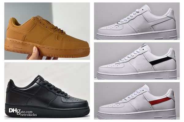 

classic af1s all black white red forces running shoes men women boy girl air airforce one 1s knit euro max low women all white black red ska