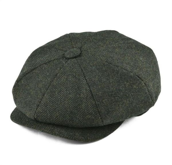 

botvela wool tweed newsboy cap herringbone men women classic retro hat with soft lining driver cap black brown green 005 t2001049567476, Blue;gray