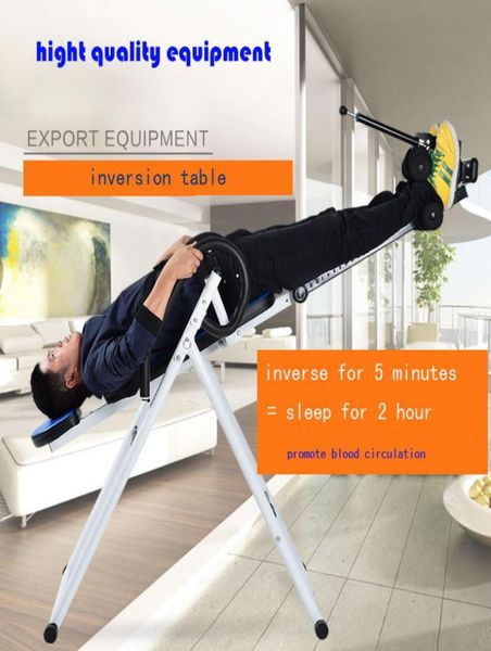

foldable inversion table chiropractic back pain relief therapy fitness equipment exercise heavy duty 300 lbs loadbearing2373441