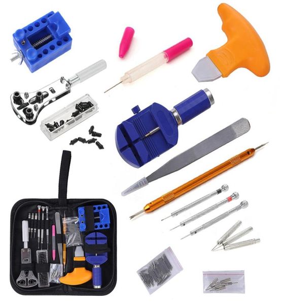 

144pcs watch tools set watch opener remover spring bar repair pry screwdriver clock repair tool kit watchmaker hand tools1497607