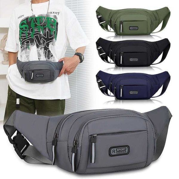 

large capacity waist bag mens outdoor sports fashion mobile phone womens waterproof running crossbody business cashier wallet