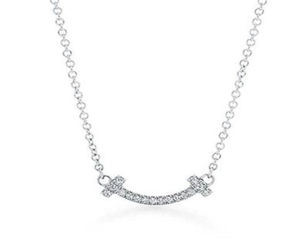 

925 sterling silver fashion jewelry necklaces smile necklace multi style large medium and small size women girlfriend gift q08135802246