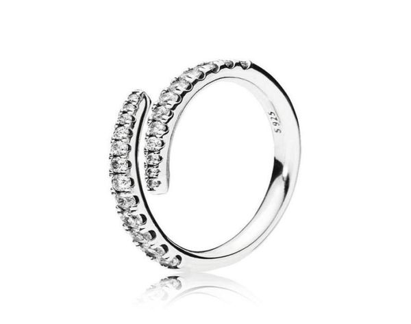 

arrival women cz diamond meteor rings with original gift box for pandora 925 sterling silver open ring set2972508, Slivery;golden