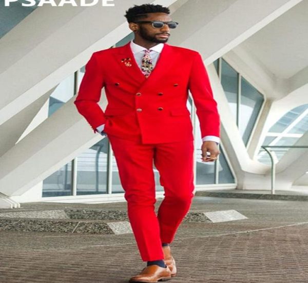 

brand new red men wedding tuxedos doublebreasted groom tuxedos excellent men blazer suit promdinner jacketjacketpantstie 2619660256, Black;gray