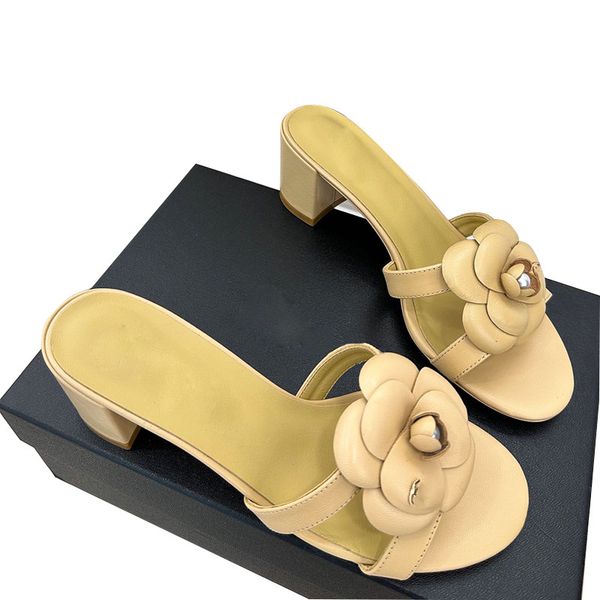 

womens slingbacks sandals lambskin chunky heels 6cm/2.5cm slippers slip on slides designer with faux pearls retro round toes mules girls out, Black