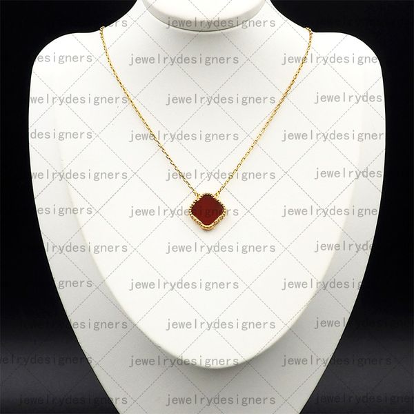 

four leaf clover necklace luxury jewelry designer for woman flower shape silver women charms elegant locket tennis chains 18k plated gold je