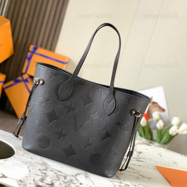 

10a mirror quality designers mm shopping bags womens real leather black purse embossed letters tote luxuries handbag composite shoulder bag
