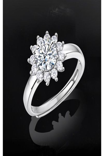 

1ct moissanite women ring solitaire rings 925 silver257y014965252, Golden;silver