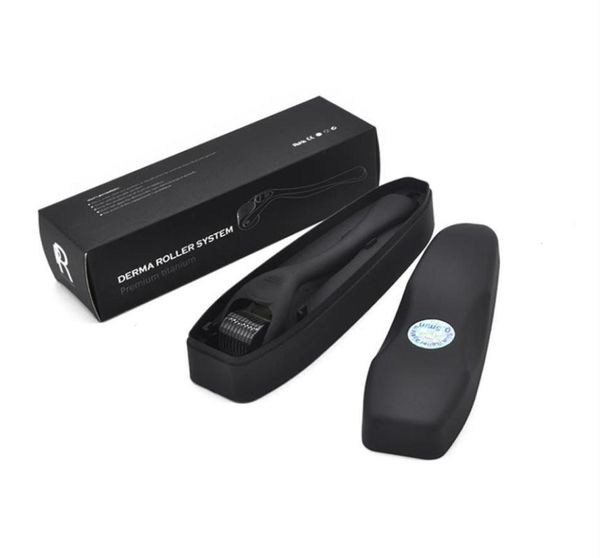 

black matte derma roller titanium 540 needles for face skin beauty beard240n4714011