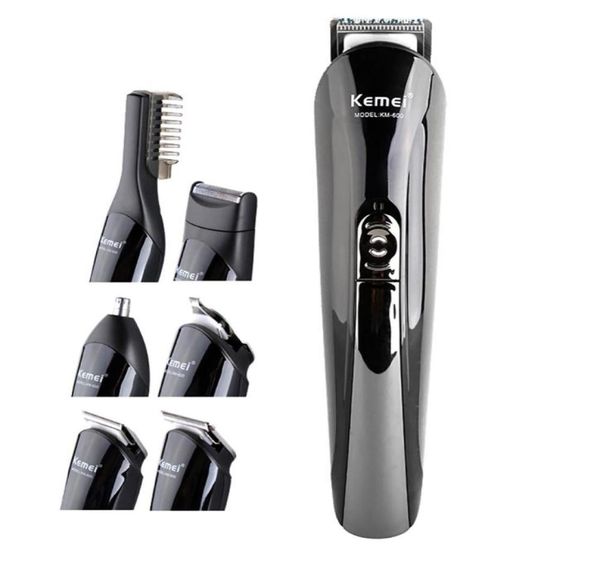 

kemei km600 6 in 1 waterproof electric hair clipper nose beard trimmer shaver4877588