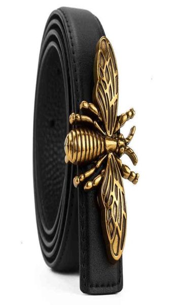 

belt designer belts women039s bronze little bee brand leather head layer decorative thin female20299638504324, Black;brown