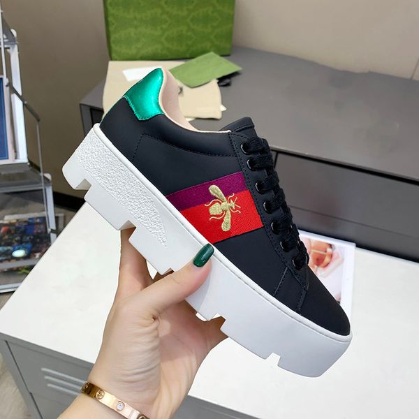 

platform shoes women platform sneaker genuine leather italy designer shoes size 35-42 model cz02, Black