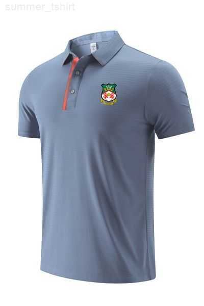 

23 wrexham football club polo soccer fans shirts for men and women in summer breathable dry ice mesh fabric sports t-shirt wrexham tracksuit, White;black