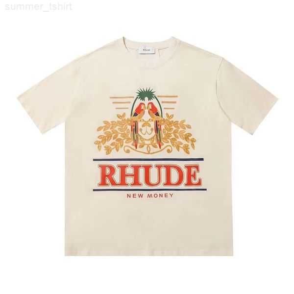 

summer womens mens t shirt rhude shirt designer shirt pure cotton tees street fashion casual couple matching short sleeves mens designer t s, White;black