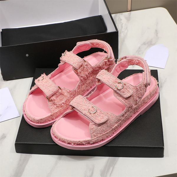 

designer shoes cc sandals luxury beach shoe summer footwear leather style slippers women outdoor sandal slides lkj