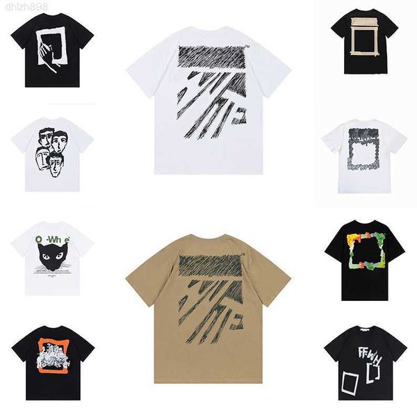 

fashion mens offs t shirts summer womens designers tshirts loose tees brands man s casual shirt luxurys white clothing street clothes, White;black